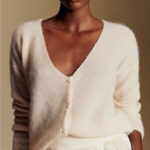 Sezane Barry Cardigan Ecru - Size S